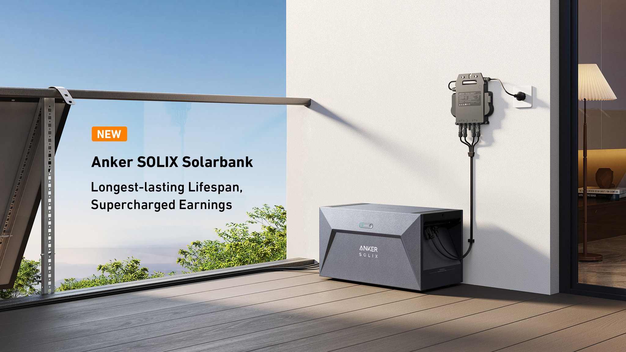 Batería para balcón Anker Solarbank E1600 en almacén de Europa